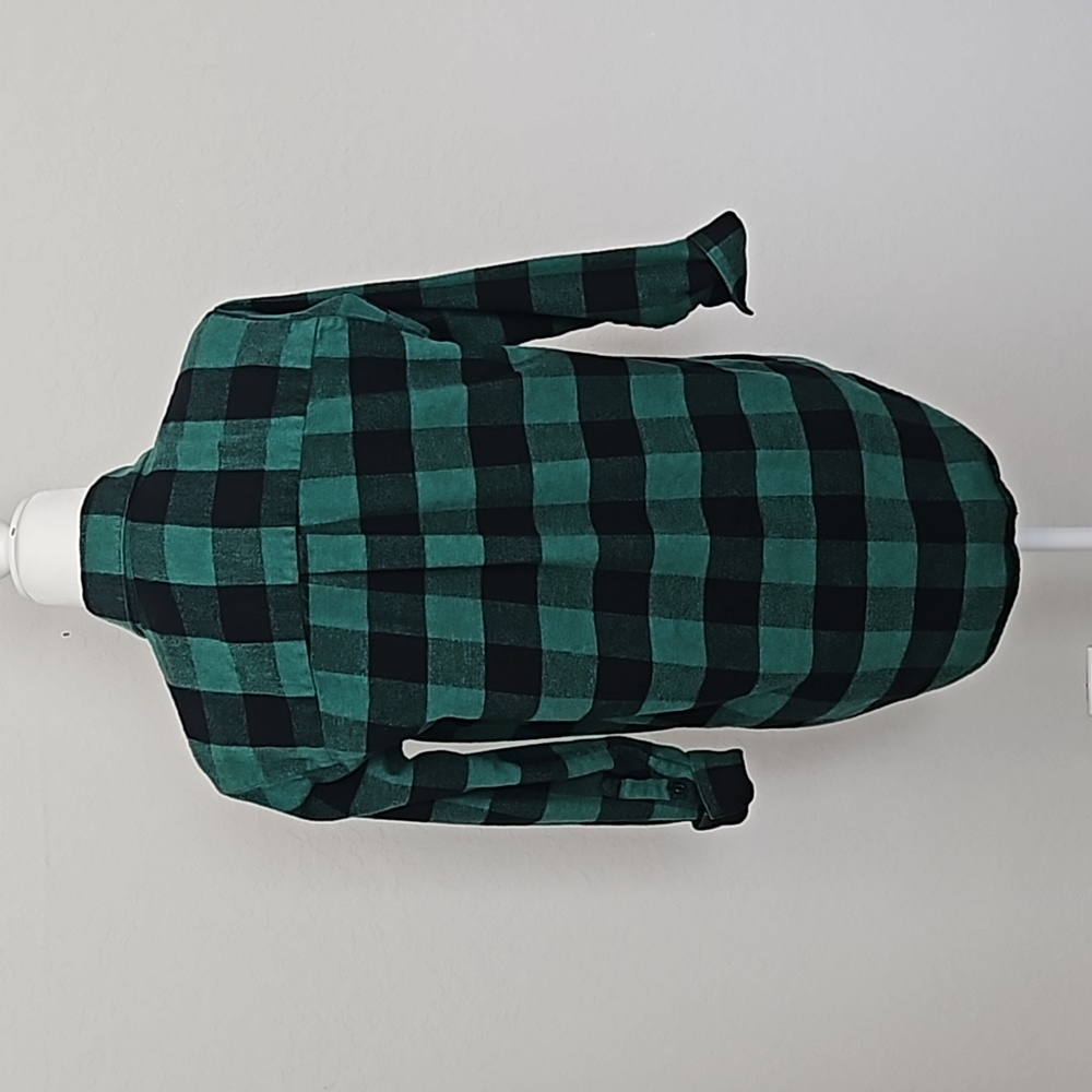 Madewell green/black plaid flannel shacket, size XS - Picture 7 of 10
